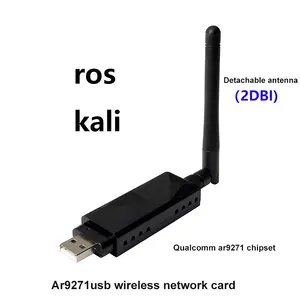 Atheros AR9271 adaptor usb wifi nirkabel 802.11n kartu jaringan wifi dengan antena 2dBi untuk win 7 /10/Kali Linux