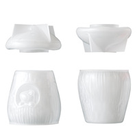 Nouvelles Idées Moule en silicone DIY pour maison de champignons écureuil, pot de rangement, coupelle pour bougie parfumée, ornement de maison, moule à gâteau en silicone pour plâtre