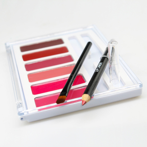 Palette de rouge à lèvres mat vegan à haute pigmentation longue durée 6 couleurs avec pinceau à formule à base d'huile - Product Image 6
