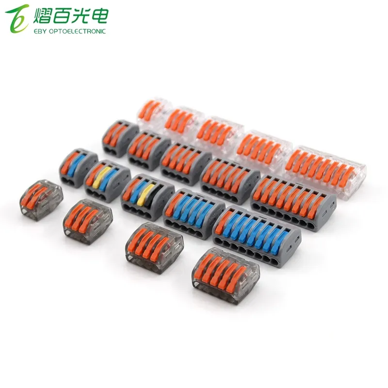 Mini Wire Electrical Connector 222 LED Strip Lighting Quick Connectors Universal Compact Conductor Push-in 3 Pin Terminal Blocks