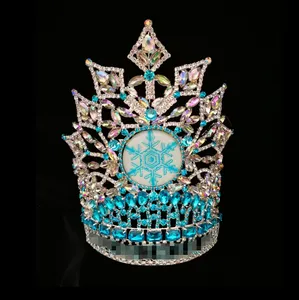 Christmas Snowflake Blue Pageant Beauty Crown