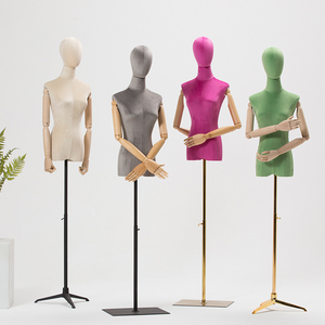 Maniquí de Medio Cuerpo Femenino para Exhibición de Vestidos, Lavable, Color Personalizable, para Uso en Tiendas - Product Image 1