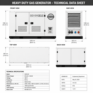 Générateur diesel ouvert de haute qualité 120 kW, haute puissance, garantie de 2 ans, 400 V - Product Image 5
