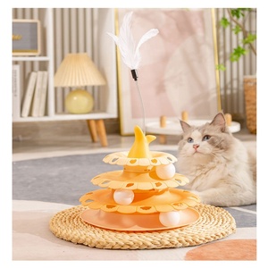 Los mejores suministros para mascotas, tocadiscos <span class=keywords><strong>interactivo</strong></span> para gatos, <span class=keywords><strong>rodillo</strong></span> divertido, ejercitador de bolas, pistas de rodillos para gatos, juguete de 4 niveles, juguete de pelota para gatos - Product Image 5