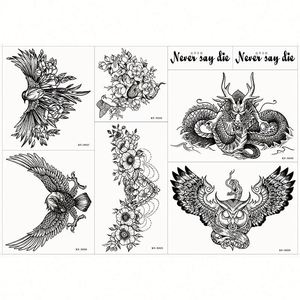 Plantilla de Tatuaje Temporal Impermeable en Oferta, Tatuaje de Jugo para Hombres y Mujeres, Tatuaje de Brazo Duradero, Adhesivo de Tatuaje Semipermanente Negro - Product Image 2