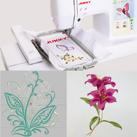 JUKKY ES5 Machine à coudre pour ordinateur à domicile Broderie intégrée Fonctionnement électrique facile Grand écran couleur multifonction-à utiliser