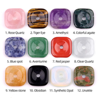 Vente en gros d'usine - Perles carrées à grand trou en améthyste naturelle et agate de 30 mm pour la fabrication de bijoux et accessoires de collier