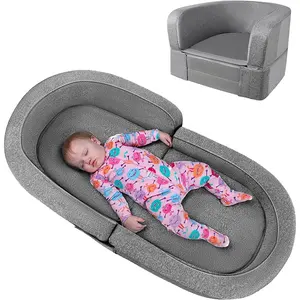 Léger intérieur bébé berceau chaise empilable coussin doux siège portable voyage en plein air pliable 2 en 1 bébé berceau canapé