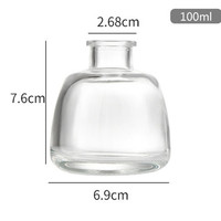 Flacons vides en verre pour diffuseur, 100 ml, 10 pièces, forme carrée peinte, blanc, neuf
