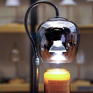 Luxurious Electric Aromatherapy Candle Warmer Metal Bedroom Bedside Candle Lamp Romantic Smokeless Dimmable Night Candle <b>Light</b> - Product Image 3