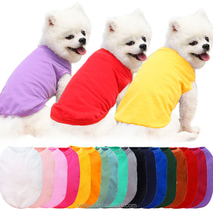 Blank Dog Shirt Pet <b>Clothes</b> Summer Plain Color Breathable Solid Dog T Shirt Blank Custom Pattern - Product Image 1