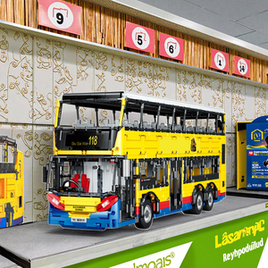 Wholesale Plastic Toy Double Decker Bus Opening Doors Interactive