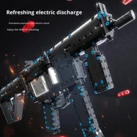 T2035-36 Jouet pour garçons, Blocs de construction à assembler, Fusil MP5, Mitraillette Gatling, en plastique ABS, Éducatif