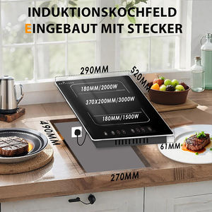 CE CB GS 3000W Calentamiento continuo de baja potencia incorporado <span class=keywords><strong>Placa</strong></span> de <span class=keywords><strong>inducción</strong></span> de 2 zonas con zonas flexibles - Product Image 3