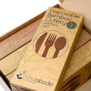 Top Seller Talheres Biodegradável Colher Garfo Faca De Bambu Descartáveis Talheres Ustensílios - Product Image 4