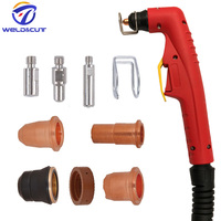 Torche de découpe plasma S45 en gros, câble de 5 m, refroidie par air pour table de découpe plasma CNC, kit complet de consommables, usine OEM