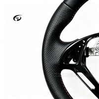 Volant sport à 3 branches en fibre de carbone perforée sur mesure, compatible avec Infiniti Q60 Q50 G37 G35 G25 GLC Classe S Classe G