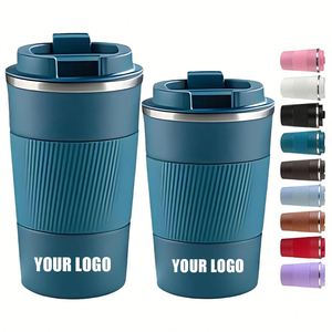 Custom logo Vacuum Insulated Tumblers Ceramic Liner Stainless Steel Travel <b>Coffee</b> Mug Leak-Proof Reusable <b>Coffee</b> Cup with Lid - Product Image 1