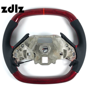 Volant personnalisé en cuir perforé <span class=keywords><strong>rouge</strong></span> en fibre de carbone pour Chevrolet <span class=keywords><strong>Corvette</strong></span> C8 2020 <span class=keywords><strong>2021</strong></span> 2022 2023 2024 - Product Image 6
