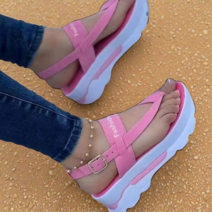 New Summer Plus Size 43 Wedge <strong>Sandals</strong> for Women <strong>Platform</strong> Roman <strong>Thong</strong> <strong>Sandals</strong> Wedge Shoes - Product Image 4