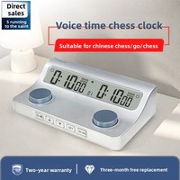 Chronomètre de Compétition d'Échecs Chinois et Internationaux, Minuteur Arbitre à Arrêt Automatique et Activation Vocale en ABS