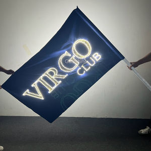 Drapeaux lumineux LED personnalisés en polyester à main pour la publicité commerciale, les discothèques, les fêtes, les drapeaux promotionnels LED - Product Image 3