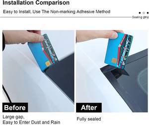 רכב windshield מזג אוויר רצועה הגנה גומי מזג אוויר רצועה לקצץ עבור מכונית משאית גג שמש קדמי - Product Image 4