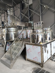 Émulsifiant sous vide entièrement automatique, homogénéisateur à cisaillement élevé, cuve de mélange pour la production de crèmes, gels, sérums et onguents cosmétiques - Product Image 4