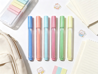 Ensemble de marqueurs surligneurs imperméables à pointe oblique personnalisée de 12 couleurs, pointe simple, pour le bureau/l'école/la promotion/les cadeaux