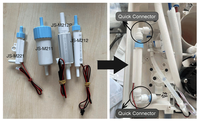 Modul perawatan plastik daya listrik sistem Inline LED UVC DC12V DC24V 1LPM untuk rumah tangga Hotel pemurni air