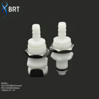 Raccords de tuyauterie en plastique BRT, raccords rapides femelles 3/8, raccord rapide en ligne, corps femelle, buses d'air médical PLC17006