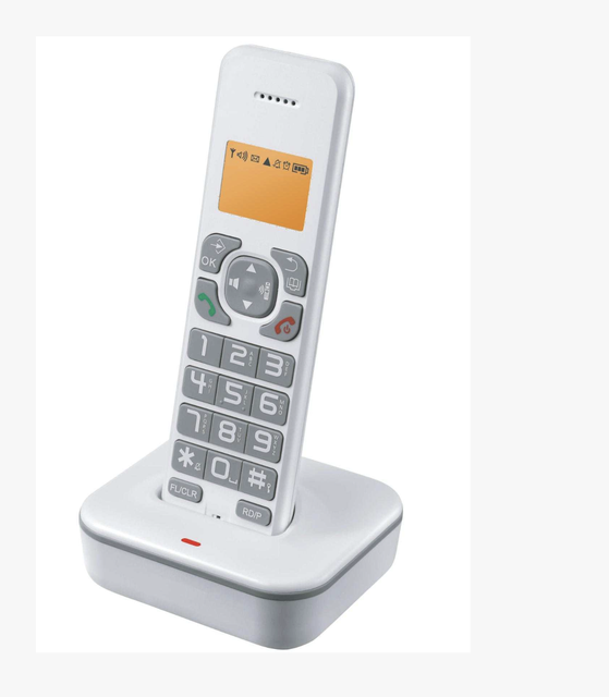 Telephone Set D1102B Wireless Cordless Home Desk Telephone High Sound with Noise Reduction and Caller Identification