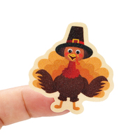 Autocollants de Thanksgiving en direct d'usine, impression personnalisée de logo découpé, étiquettes en vinyle imperméables pour les supermarchés et l'emballage de produits