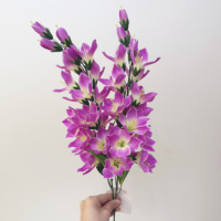 Fabrik-Großhandel Künstliche Blumen Lilie Gladiolus Langstielige Kunstblumen für Kommerzielle Ausstellungen und Hochzeits-Blumenarrangements