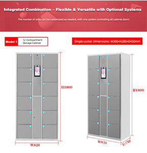 Chất Lượng Cao Mall Vân Tay Nhận Dạng Khuôn Mặt Thông Minh Siêu Thị Điện Tử Mã Vạch Tủ Thông Minh Lưu Trữ Locker - Product Image 2