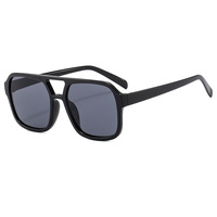 98062-1 Lunettes de soleil de luxe vintage surdimensionnées avec logo personnalisé, monture carrée double pont, pour hommes et femmes, nouvelle collection
