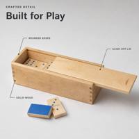 Jeu de dominos professionnel pour adultes avec spinner, tuiles double 12, boîte en bois, 24 pièces, coffret en bois naturel, cadeau