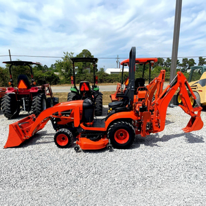 Tractor Kubota BX23S de 23hp, usado, con cargador frontal, retroexcavadora y cortadora de césped, en stock, listo para envío. - Product Image 5