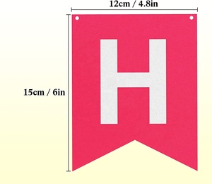 4 pièces de tissu feutre arc-en-ciel assemblé pour la décoration de la fête d'anniversaire. - Product Image 4