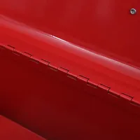 Boîte à outils portable en acier rouge personnalisée, étanche, avec plateau intérieur verrouillable, 3 compartiments, étui de rangement portable pour outils à main, petit modèle