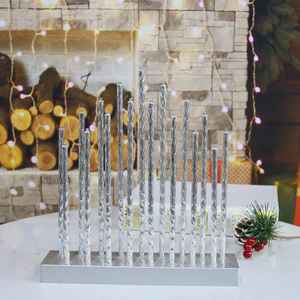 Offre Spéciale : Guirlande Lumineuse LED 17L Blanc Chaud en Plastique Argenté, Effet Bougies pour Décorations de Noël à Domicile - Product Image 2