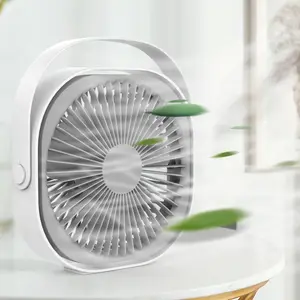 Kleine Usb 3 Snelheden Draagbare Mini Koeltafel Ventilator 360 Draaibare Stille Desktop Ventilator Voor Thuiskantoor Slaapkamer Slaapzaal Indoor Outdoor