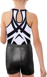 Vente en gros de <span class=keywords><strong>justaucorps</strong></span> de compétition de gymnastique <span class=keywords><strong>artistique</strong></span> rythmique personnalisés pour filles Costumes de pom-pom girl en spandex brillant pour adultes - Product Image 2