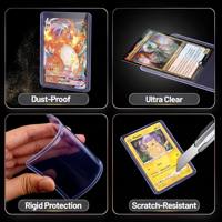 JIN OU Premium Rigid Toploaders sans PVC 35PT à 360PT – Protège-cartes transparents pour objets de collection et rangement de cartes sportives