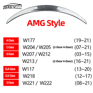 Aileron arrière en fibre de carbone style AMG PSM <span class=keywords><strong>R</strong></span> <span class=keywords><strong>V</strong></span> FD BB RT C63 pour Mercedes Benz A C E CLA CLASS - Product Image 4