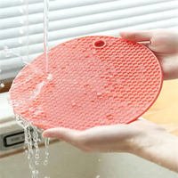Tapis en silicone résistant à la chaleur, antidérapants, ronds, pour la cuisine, protège-plat, protège-comptoir, sous-verres pour la maison, accessoires de cuisine