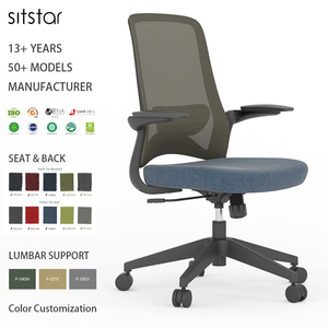 Modern Luxe Design Zwart Middenrugpersoneel Mesh Kantoorstoel Verstelbaar In Hoogte Draaibaar Directiestoel Kantoor Met Bifma - Product Image 1