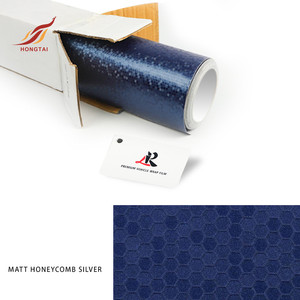 Décorations automobiles en vinyle nid d'abeille en fibre de carbone, nouveaux films <span class=keywords><strong>bluecar</strong></span> tatouage voiture wrap mat - Product Image 2