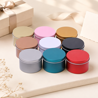Boîte en fer blanc ronde personnalisée pour cadeaux, artisanat, bricolage, boîte de rangement, emballage, logo coloré, OEM, vente en gros, fournisseur d'usine