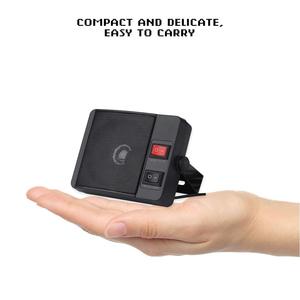 Haut-parleur externe pour radios bidirectionnelles, mini-haut-parleur compact 11W avec filtre anti-bruit et interrupteur de silencieux, prise jack 3,5 mm et 1/4 pouce, câble de 180 cm - Product Image 5